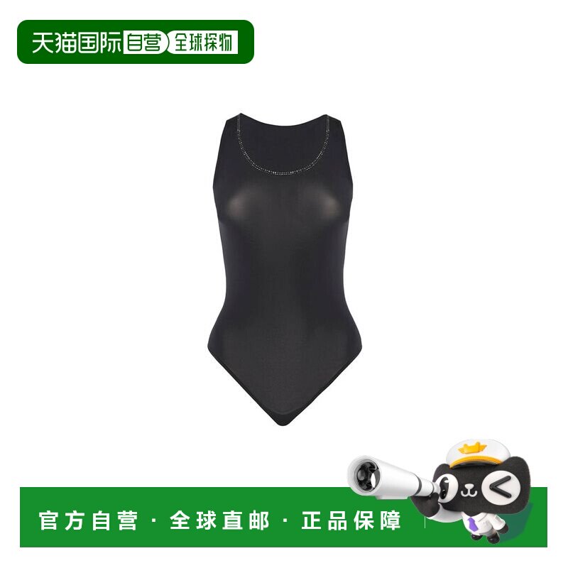 自营wolford晶线体-黑色/喷射赤铁矿 美国奥莱直发性感连体衣