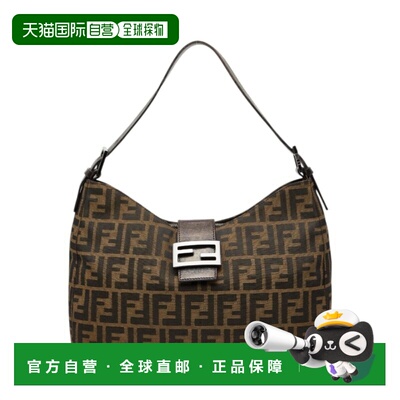 自营Fendi Canvas Leather Shoulder Bag (Pre-Owned) - brown 美