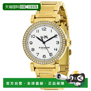自营Coach女式麦迪逊白色表盘手表-白色 美国奥莱直发蔻驰