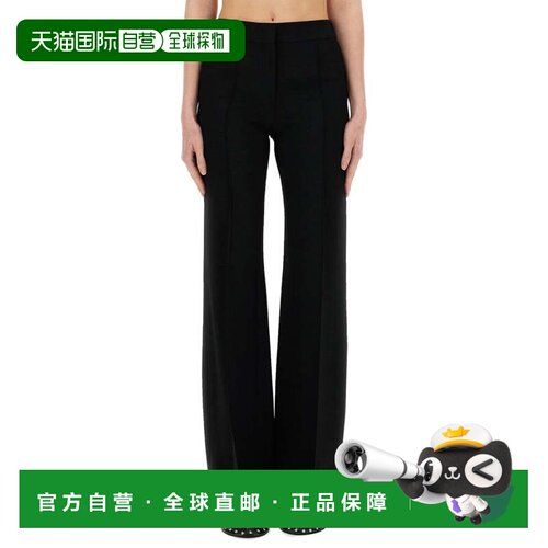 自营jil sanderWide-Leg Tailored Viscose Blend Pants - black