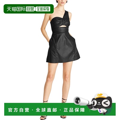 amur女式膝上单肩迷你连衣裙 - 黑色 【美国奥莱】直发服饰包臀裙