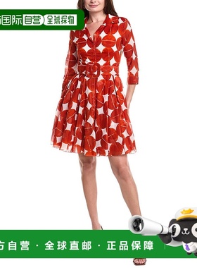 自营 Samantha Sung Aster Midi连衣裙-橙色 美国奥莱直发长裙