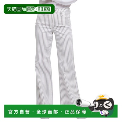 自营NYDJ Mia Beach Cruise Stripe Palazzo Jean - white 美国奥