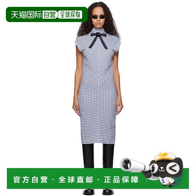 1h可退 香港直邮潮奢 AO YES 女士 蓝色 & 白色 Ribbon Tie Bias