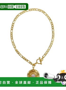 自营 adornia14k 镀金珍珠母贝圆盘栓锁项链 - 白色 美国奥莱直发