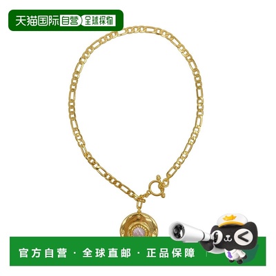 自营 adornia14k 镀金珍珠母贝圆盘栓锁项链 - 白色 美国奥莱直发