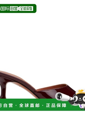 自营Amina Muaddi Patent Wine Lupita 70 Sandals - patent wine