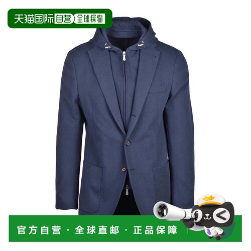 自营eleventyMen's Jacket Blue with Bib - grey 美国奥莱直发