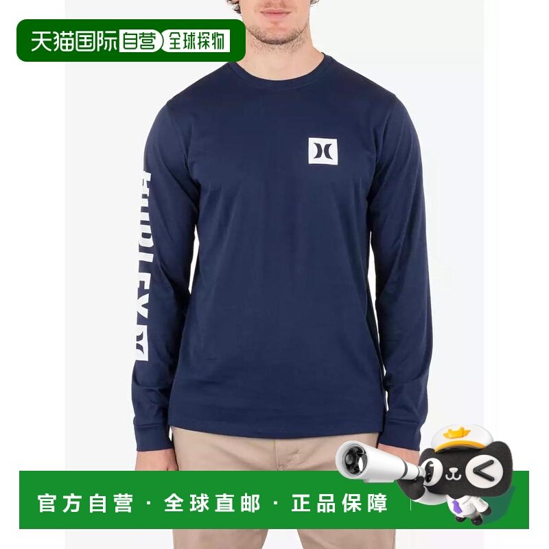 1h可退 【美国直邮】Hurley 男士 ICON 长袖 T恤 运动服 休闲服装,运动服/休闲服装,运动T恤,淘宝优惠券,粉丝福利购,淘宝优惠卷