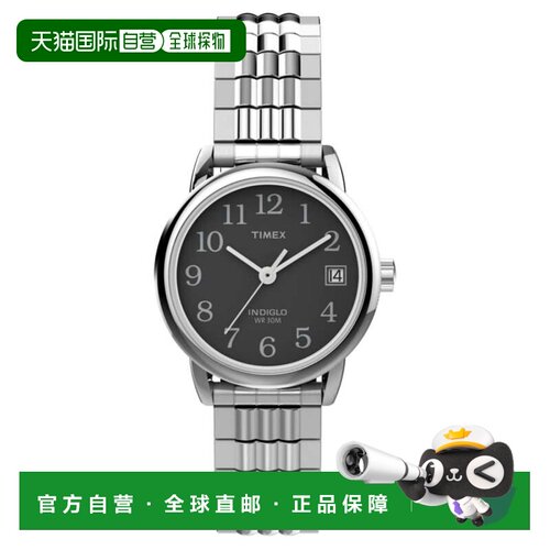自营Timex Women's Easy reader Black Round 25mm - black 美国