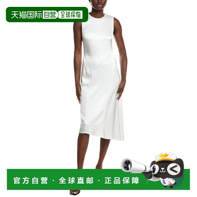 自营Theory Angled Seam Midi Dress - Ivory 连衣裙美 美国奥莱