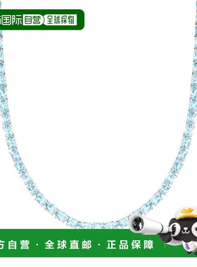 自营 Ross-Simons 925 纯银天蓝色托帕石网球项链 - 18 英寸 美国