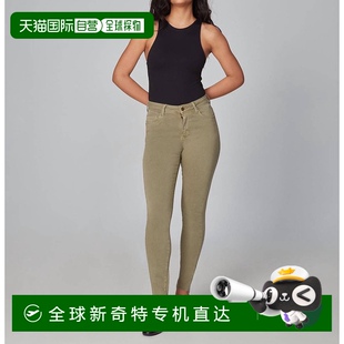 美国奥莱 自营 lola jeansAlexa高腰紧身牛仔裤 深卡其色