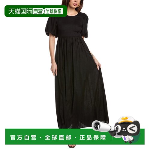 自营Beach Riot Weston Linen-Blend Maxi Dress - black 美国奥