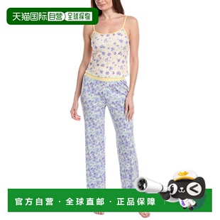 Crew 美国奥莱 自营Honeydew Cuddle Set white Pant 2pc Cami