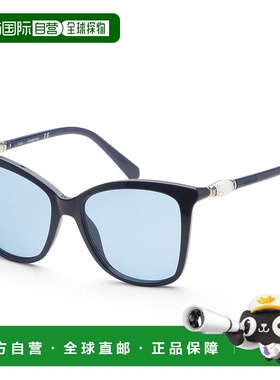 自营 swarovski施华洛世奇女式55mm亮蓝色太阳镜-亮蓝色 美国奥莱