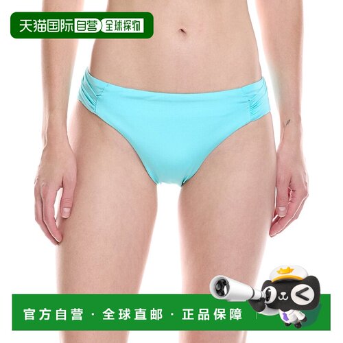 自营Trina Turk Tab侧面时髦比基尼底部-天空 美国奥莱直发