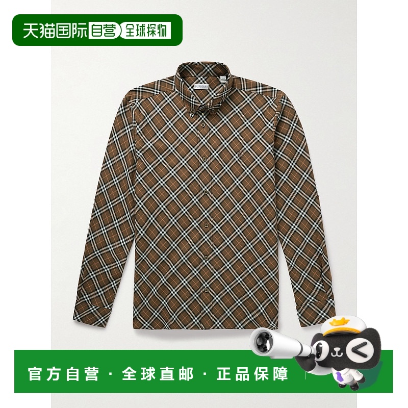 1h可退 香港直邮潮奢 Burberry 巴宝莉 男士 格纹棉质衬衫 809884