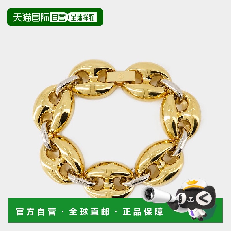 1h可退 香港直邮潮奢 Rabanne 女士 徽标雕刻手链 23PBB0218MET34