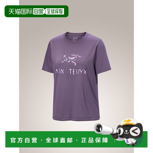 加拿大直邮始祖鸟KRAGG SL HEATMAP女士限量印花棉质短袖圆领T恤