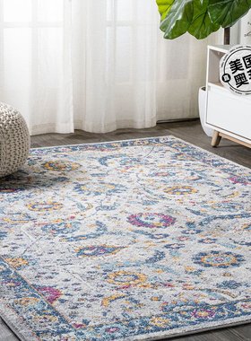 jonathan y Izil 现代波斯地区地毯 - 浅灰色/蓝色 【美国奥莱】