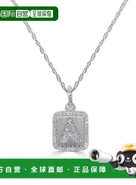 自营 sabrina14k 金和钻石首字母项链 - 白色 a 美国奥莱直发