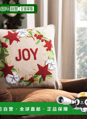 自营 safaviehJolly Joy 枕头 - 绿色/红色/米色 美国奥莱直发