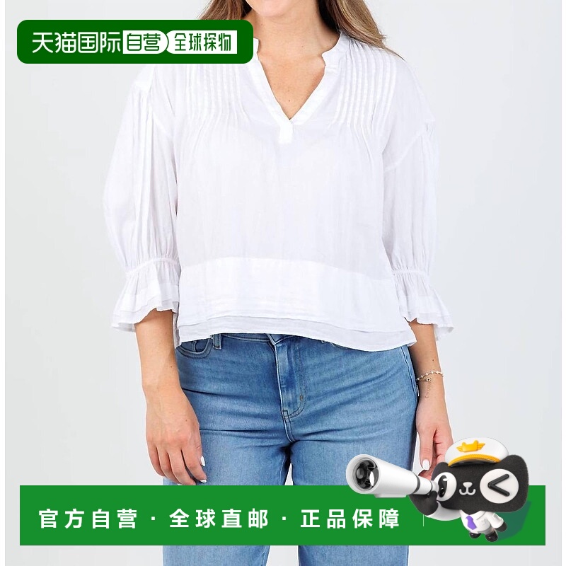 自营nation ltdWomen's Scarlet Pintuck Blouse In White - whit