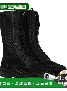 自营Jimmy Choo Cora高编织绳靴-黑色 美国奥莱直发