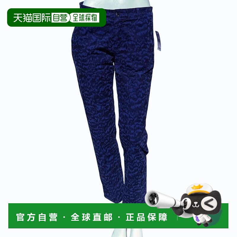 自营ag jeans女式Caden蓝色图案定制长裤-蓝色图案 美国奥莱直发