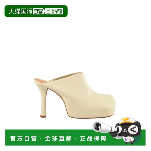 自营bottega veneta高跟鞋骡子-奶油-中性 美国奥莱直发拖鞋半拖