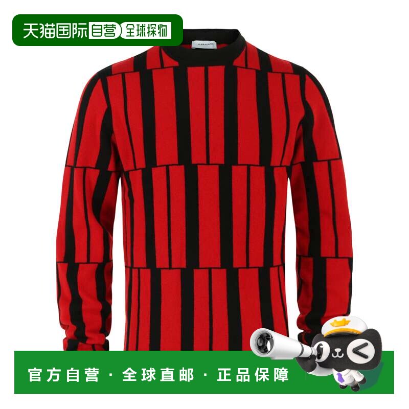 自营salvatore ferragamo羊绒几何图案毛衣-黑色 美国奥莱直发