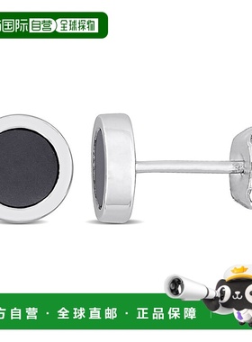 自营Mimi & Max 5/8ct TGW Hematite Stud Earrings in Sterling