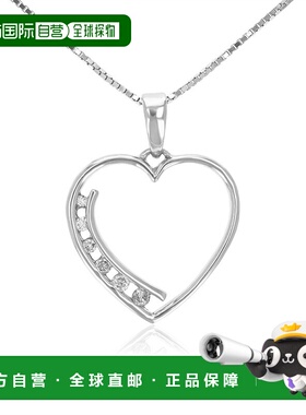 自营 vir jewels1/10 克拉钻石吊坠，女士钻石吊坠项链 0.925 纯1