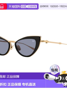 自营Valentino Women's Titanium Cat Eye Sunglasses VLS-102 A