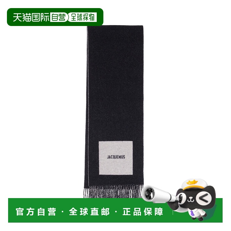 自营jacquemusRond Carre' Scarf - black 美国奥莱直发