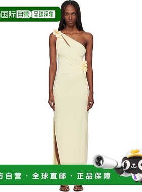 1h可退 香港直邮潮奢 Coperni 女士 黄色 Asymmetric Flower 连衣