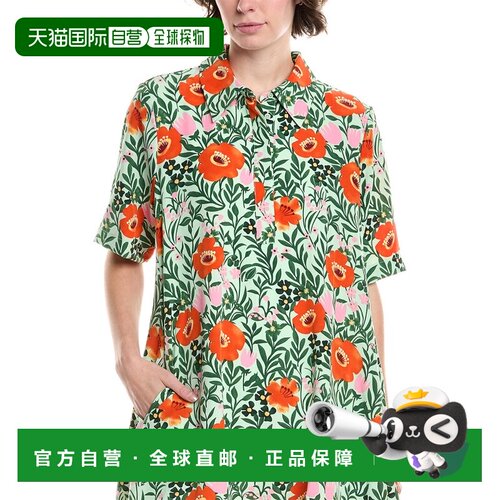自营endless rose无尽玫瑰衬衫连衣裙-绿色 美国奥莱直发