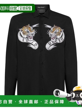 自营 philipp plein衬衫 Sugar Daddy Cut LS Tattoo - 黑色 美国
