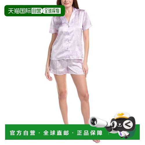 自营Splendid 2pc Notch Top & Boxer Set - white 美国奥莱直发