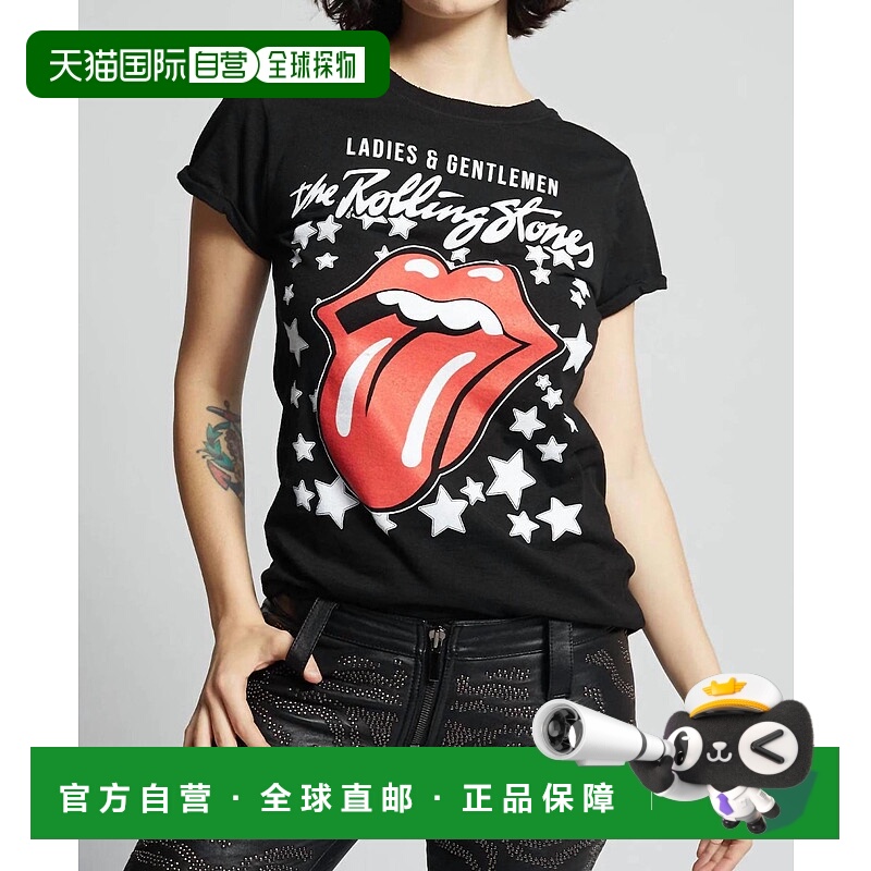 自营recycled karmaThe Rolling Stones Star Tee In Black - bla