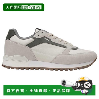 自营Hugo Boss Men's Parkour Suede Running Sneaker, Medium Gr
