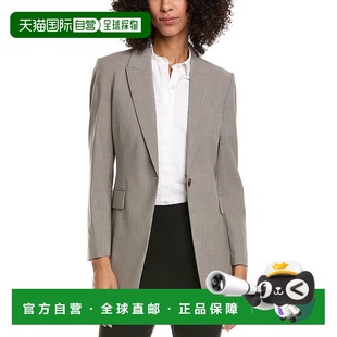 自营Theory Etiennette Wool-Blend Blazer - grey 美国奥莱直发