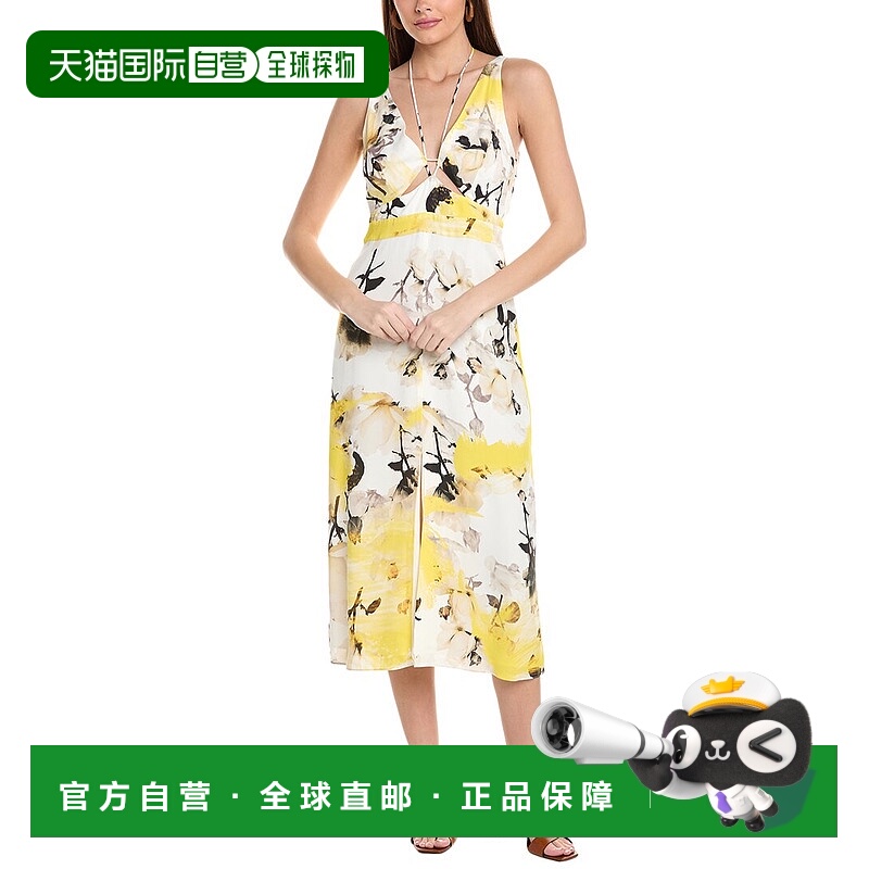 自营Reiss Kasia Floral Print Dress - yellow 美国奥莱直发