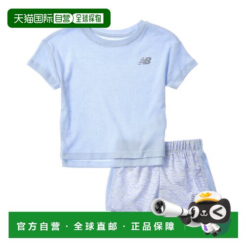 自营New Balance 2pc T-Shirt & Woven Short Set - pink 美国奥