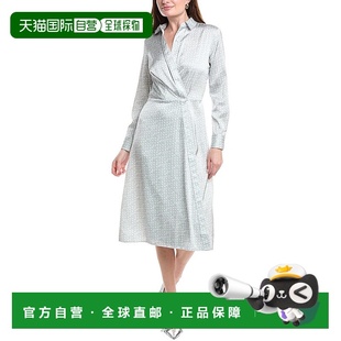 灰色 rag bone碎骨Danica印花裹身连衣裙 bone自营rag 新