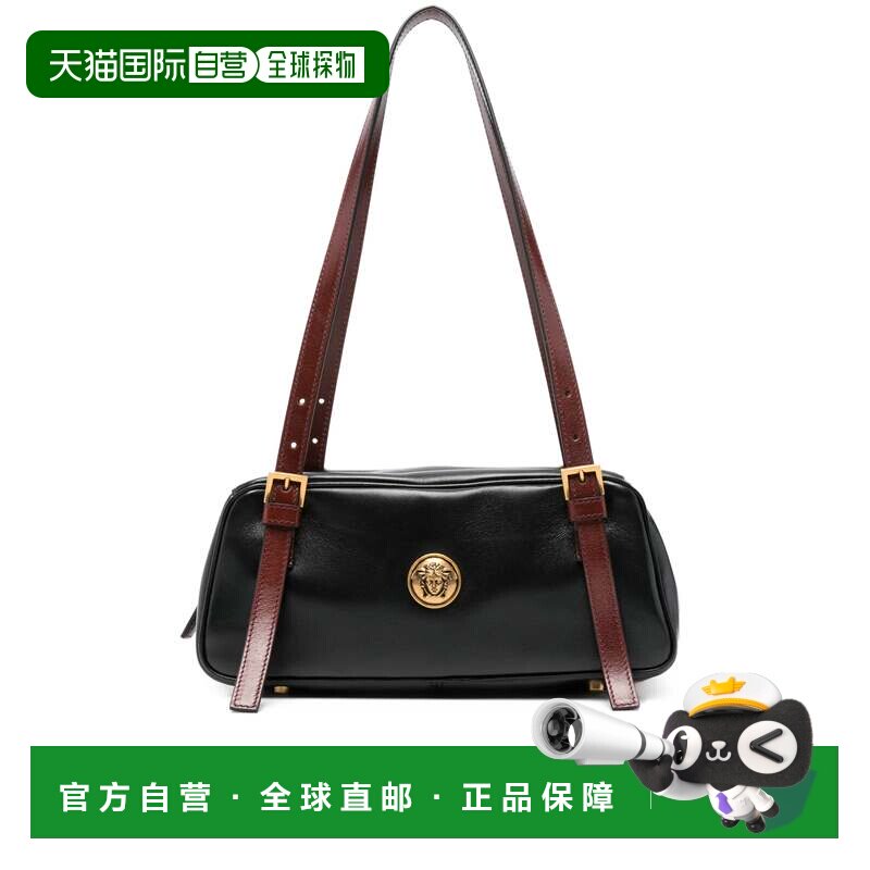 自营versace黑色长方形小羊皮手提包-黑色 美国奥莱直发