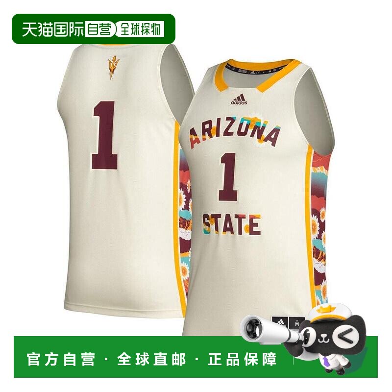 1h可退 【美国直邮】Adidas/阿迪达斯男士蓝球球衣运动T恤无袖圆