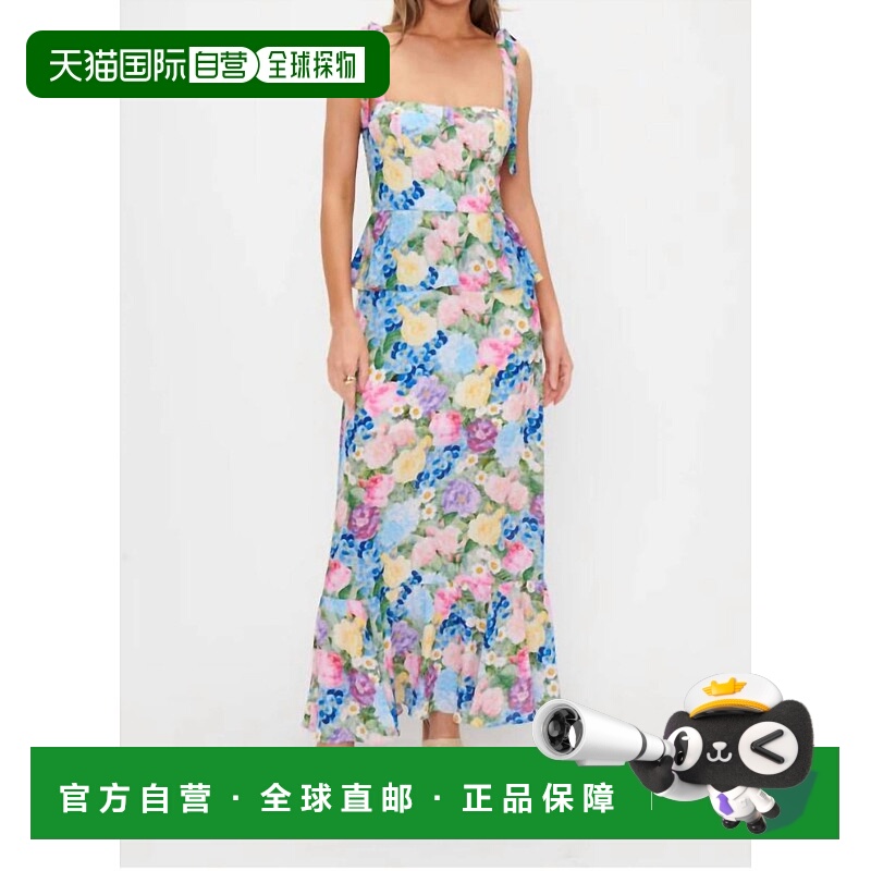 自营show me your mumuPaxton Print Midi Dress In Flower Shop