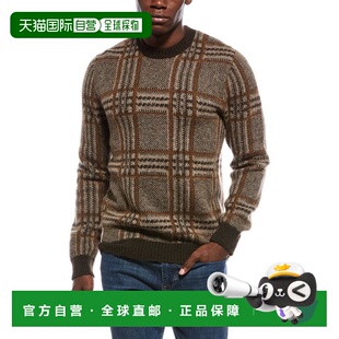 Plaid Alpaca Crewneck Brushed Blend Glen Wool 自营Vince